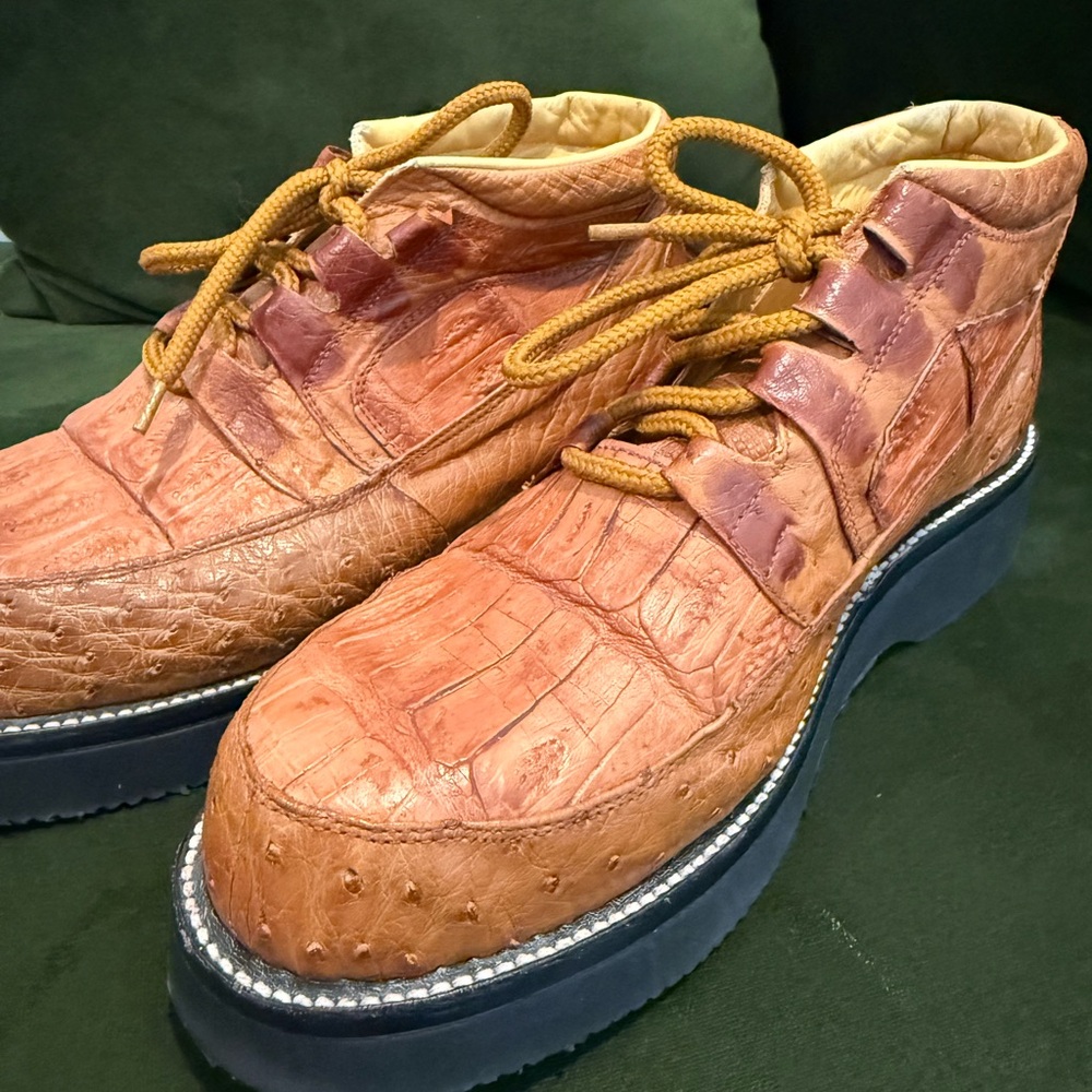 Women’s size 9 Bilbo Crocodile Leather ankle boots